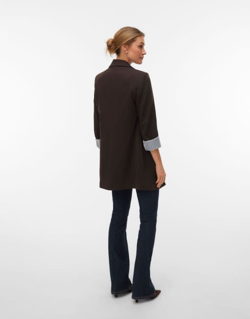 Vero Moda - Blazer in chocoladebruin, 2 van 5