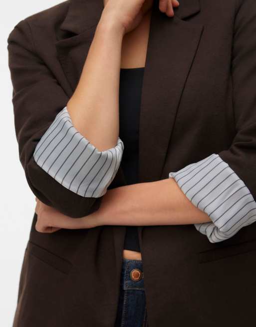 Vero Moda - Blazer in chocoladebruin, 4 van 5