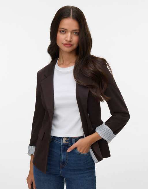 Vero Moda Blazer in chocolate torte, 3 of 5