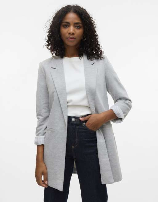 Vero Moda Blazer in light grey melange