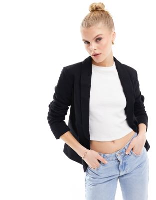 Vero Moda - Blazer in Schwarz aus Stretch-Jersey mit Futter