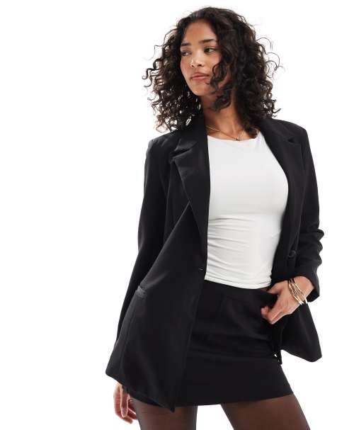 Vero Moda - Blazer stretto in vita nero in coordinato - view 1