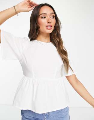 Vero Moda Blouse With Cut Out Back In White