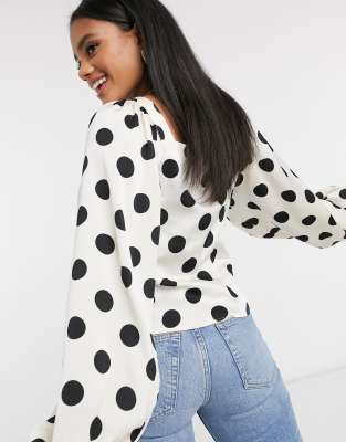 vero moda polka dot top