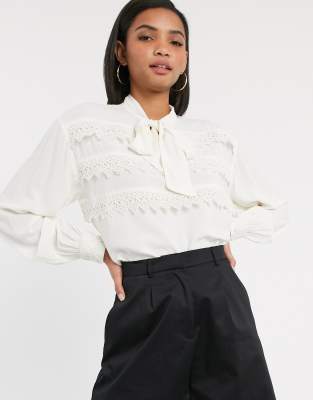 asos cream blouse