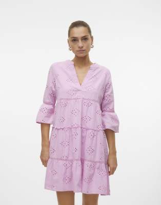Vero Moda - Bluse in pastellfarbenem Lavendel-Lila