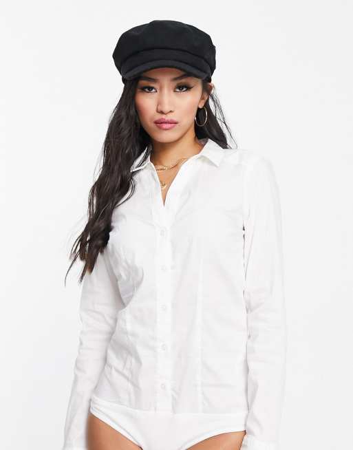 Vero Moda - Body a camicia a maniche lunghe bianco, 4 di 4