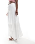[Vero Moda] Vero Moda boho maxi skirt in white M Snow white