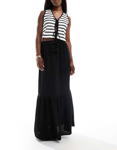 Vero Moda - Boho-maxinederdel i sort - view 1