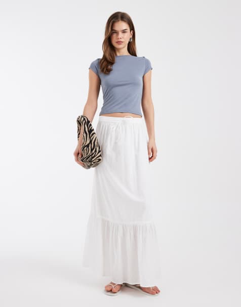 Vero Moda – Boho-Maxirock in Weiß mit genoppter Struktur - view 1