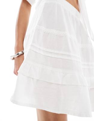 Vero Moda Boho Tiered Mini Skirt