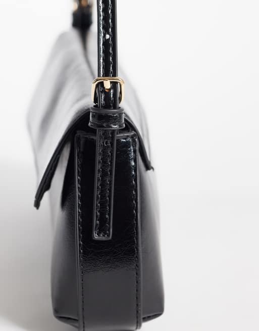 Vero Moda bolso de hombro con acabado revestido en negro, 2 de 4
