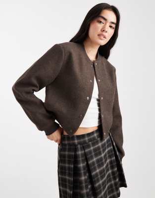 Vero Moda Bomber Jacket In Brown