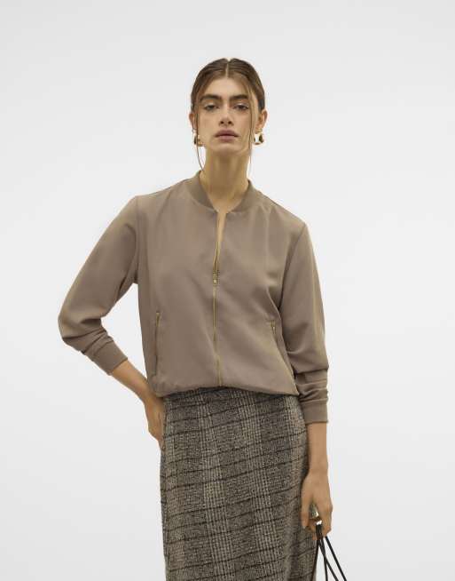 Vero Moda Bomber jacket in fossil