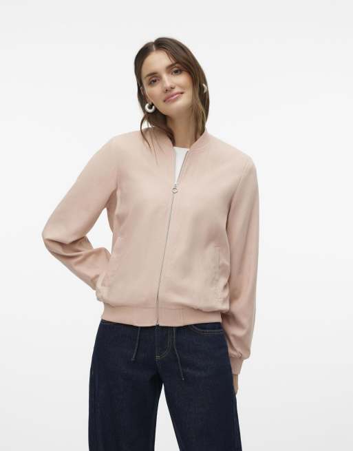 Vero Moda Bomber jacket in misty rose