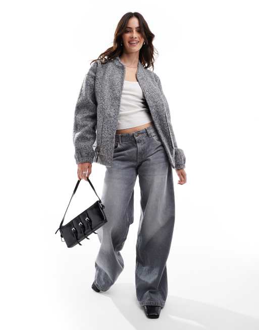 Vero Moda - Bomber souple texturé - Gris moyen , 4 de 4