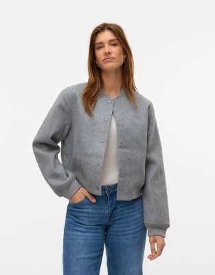 Vero Moda - Bomberjacke in Moonbeam-Grau