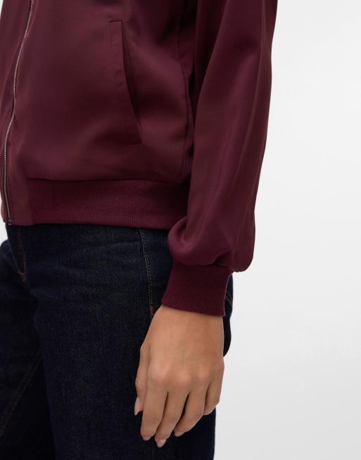 Vero Moda – Bomberjacke in Weinrot, 5 von 6