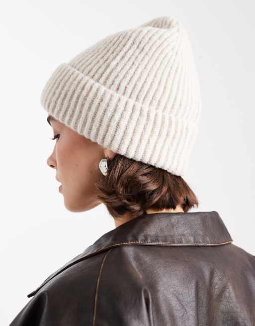 Vero Moda - Bonnet côtelé ultra-doux - Crème, 3 de 3