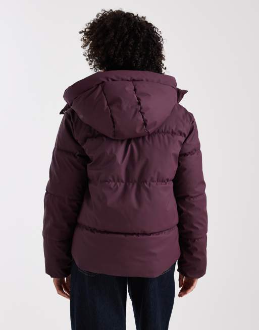 Vero Moda – Bordowa powlekana krótka kurtka ocieplana, 2 z 4