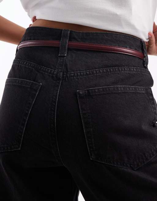 Vero Moda – Bordowy wąski pasek z imitacji skóry, 3 z 3