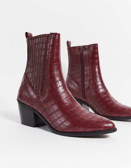 Bottines serpent outlet rouge