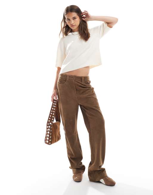 Vero Moda boxy fit soft knit short sleeve top in cream melange