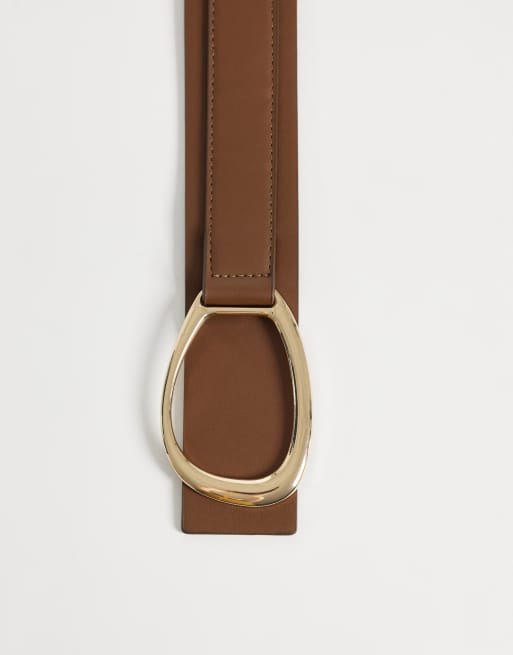 Vero Moda – Breiter Gürtel in Braun mit doppelter Schnürung, 2 von 3