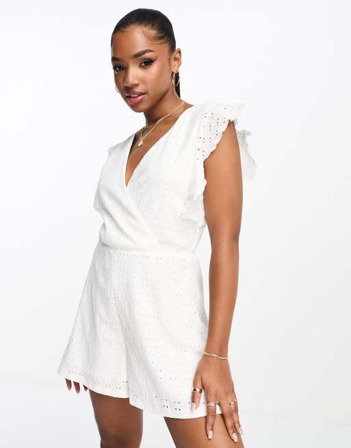 White store broderie playsuit