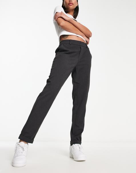 Vero Moda - Broek met rechte pijpen in donkergrijs - view 1