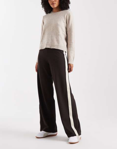 Vero Moda – Bruna, lediga byxor med resårmidja och sidorand - view 1