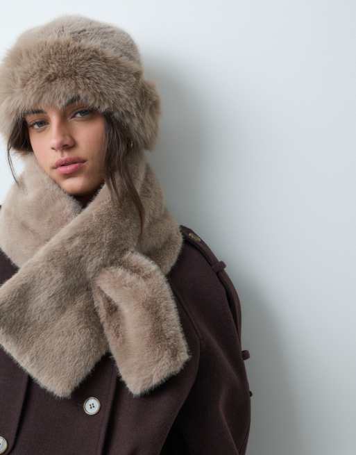 Vero Moda bufanda de piel sintética en neutro, 3 de 5