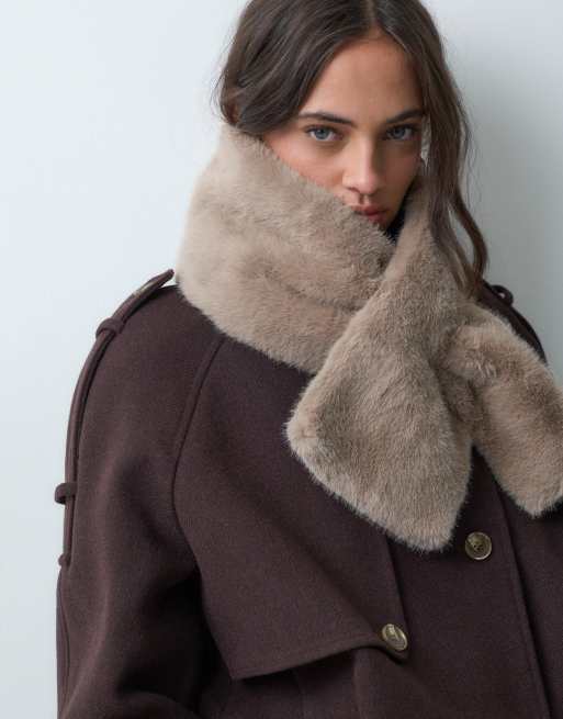 Vero Moda bufanda de piel sintética en neutro, 5 de 5