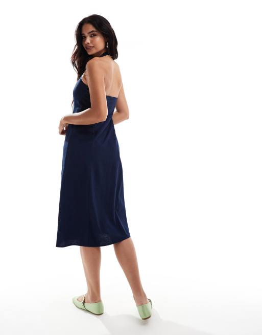 Vero Moda Lucy Sleeveless Long Dress Blue Xs Woman