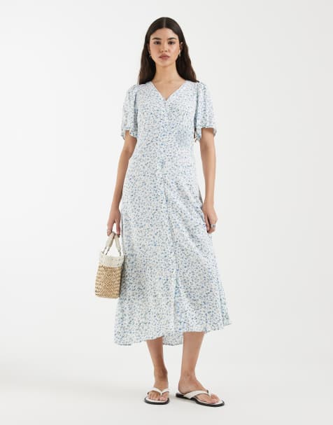 White Maxi Dresses | White Boho Long Dresses | ASOS