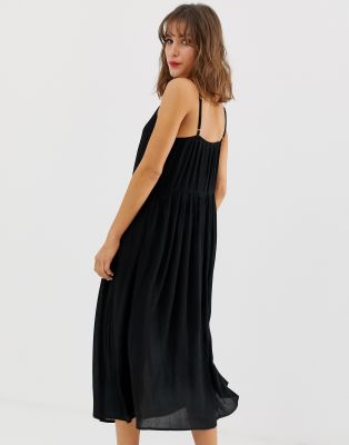 vero moda button front midi dress