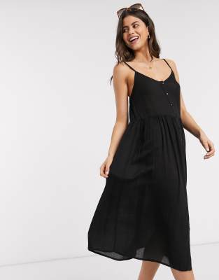 vero moda button front midi dress