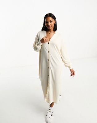 Vero Moda button through maxi cardigan dress in cream