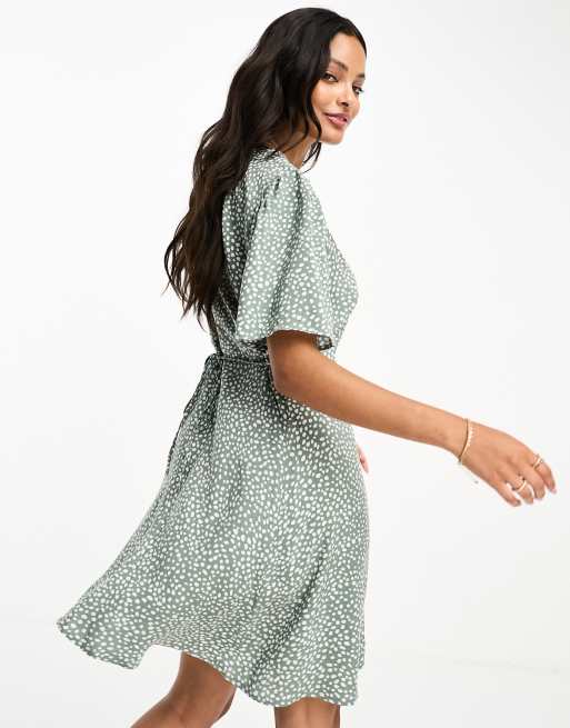 Vero Moda through mini skater in green spot | ASOS