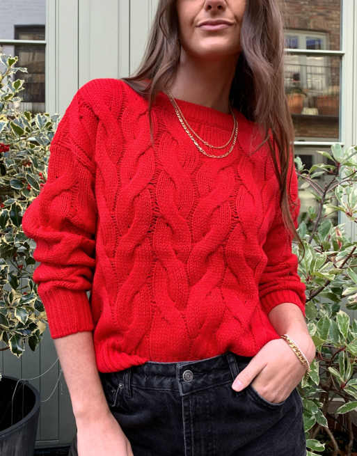 Red Knit Jumper