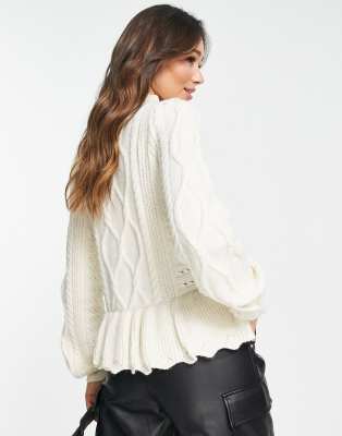 peplum knitted jumper