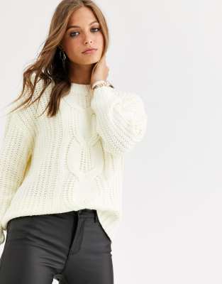 cream cable knit sweater