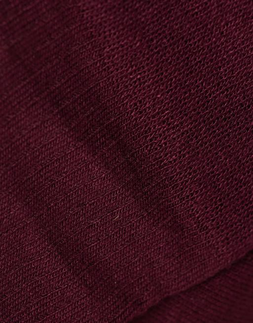 Vero Moda calcetines acanalados en granate, 2 de 3