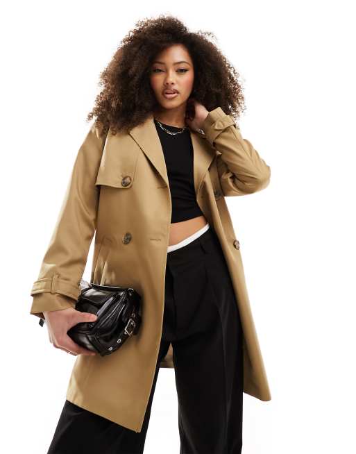 Vero Moda – Camelowy krótki prochowiec, 2 z 4