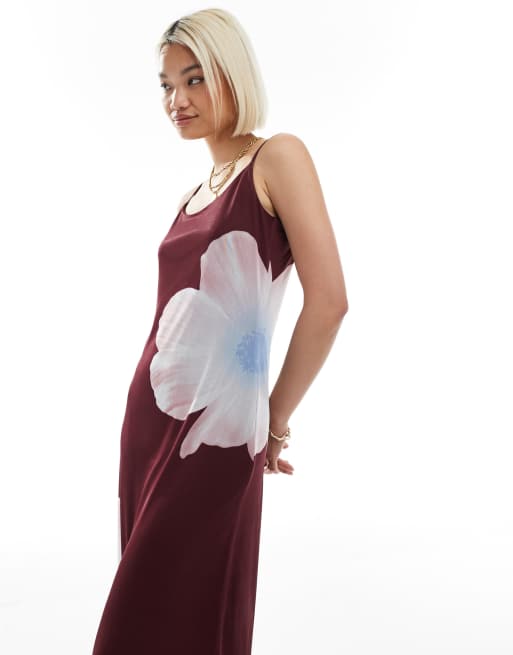 Vero Moda - Cami-maxikjole i mesh med stort blomsterprint, 3 af 4