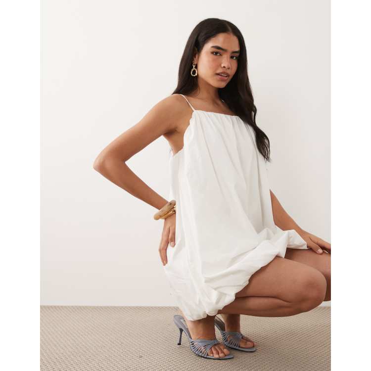 white spaghetti strap mini dress Spaghetti Strap White Mini Dress  The Claire Collection Boutique
