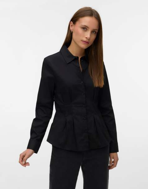 Vero Moda - Camisa negra de popelina - view 1