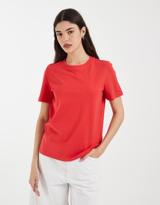 Vero Moda - Camiseta rojo piruleta, 2 de 4