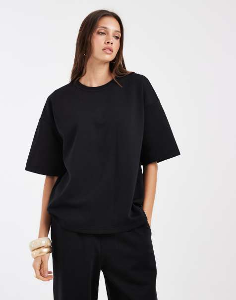 Vero Moda - camiseta sudadera extragrande negra de conjunto - view 1