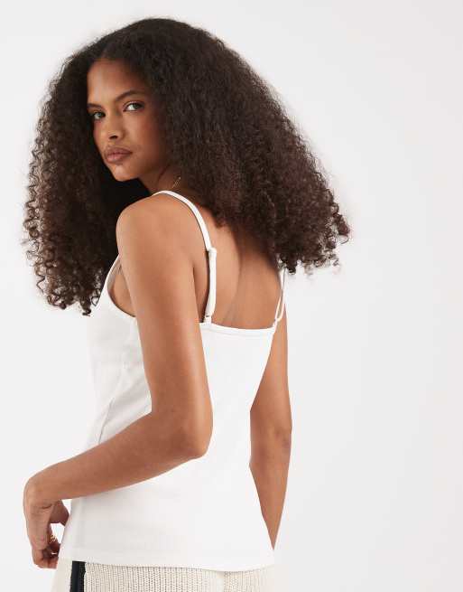 Vero Moda – Camisole-Oberteil aus Jersey in Weiß mit Kirsch-Grafikprint, 4 von 4
